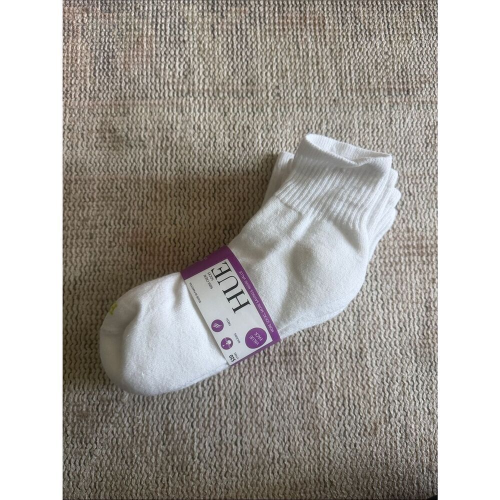 HUE White Athletic Mini Crew Socks - Pack